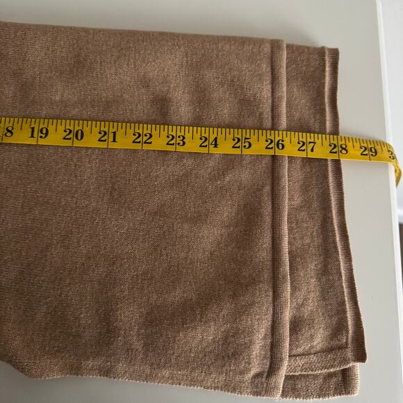 Aritzia Babaton Women's Sweater Camel Tan Wool Linen Blend Tunic Capsule - Picture 11 of 12